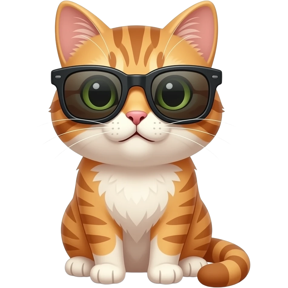 Cat wearing sunglasses emoji