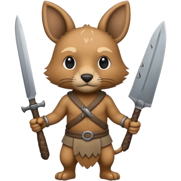 ancient animal with knife emoji