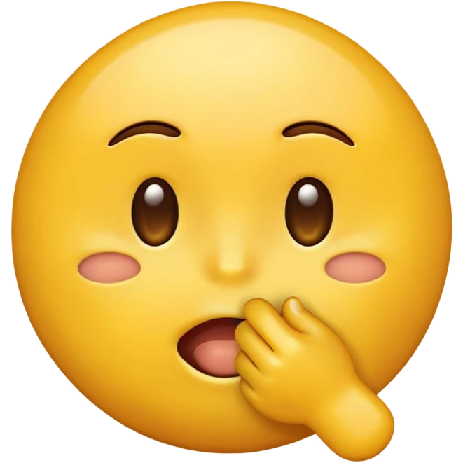 yellow emoji with finger on mouth emoji