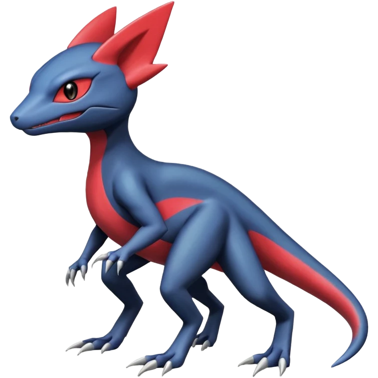 Heliolisk-Sneasel-Salandit-Cyclizar-Genesect-Pokémon, full body emoji