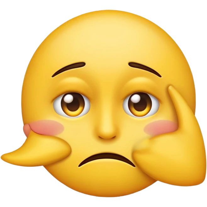  A yellow emoji with a side eye and straight lips in disgust  emoji
