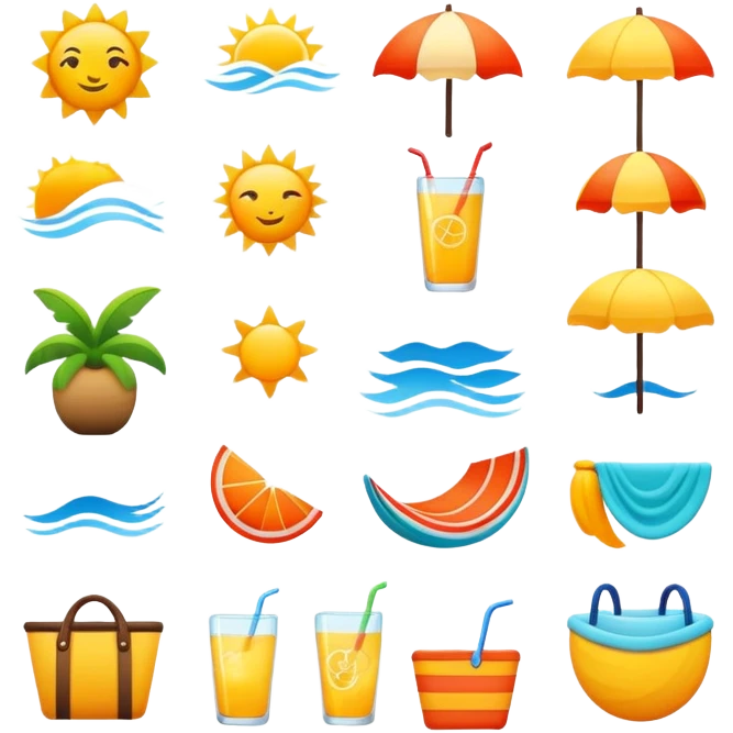 Minimalist summer  emoji