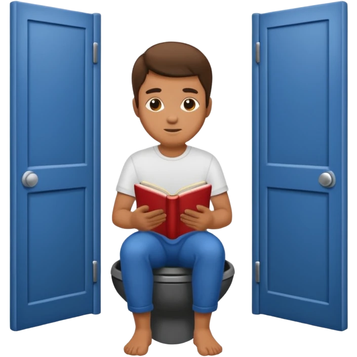 Man using the toilet emoji