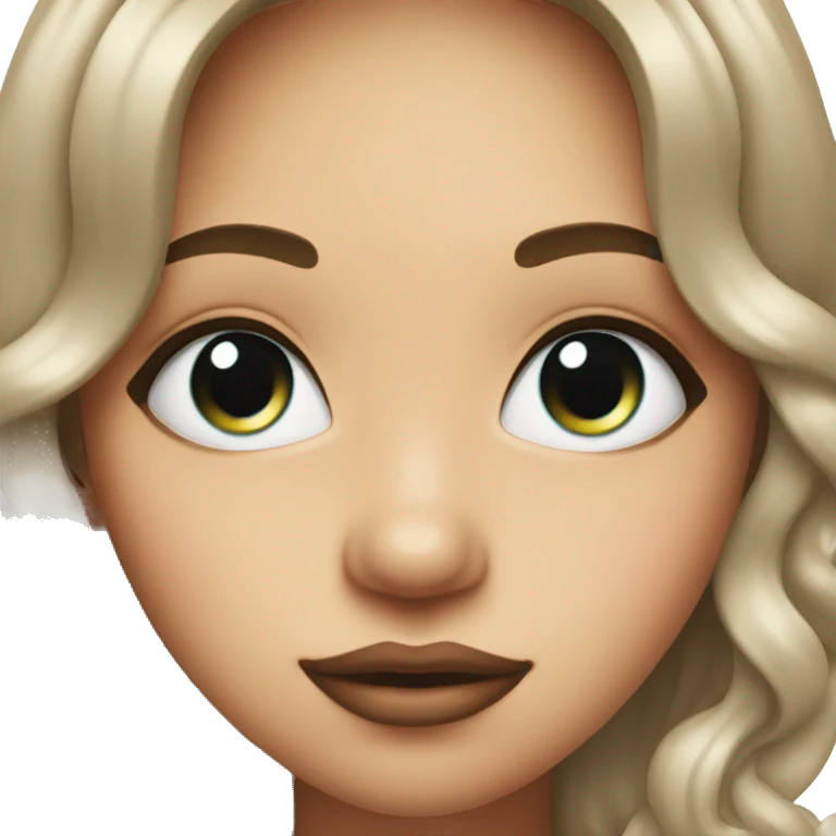 Emoji with lashes looking down, juicy lips and hand across forehead  emoji