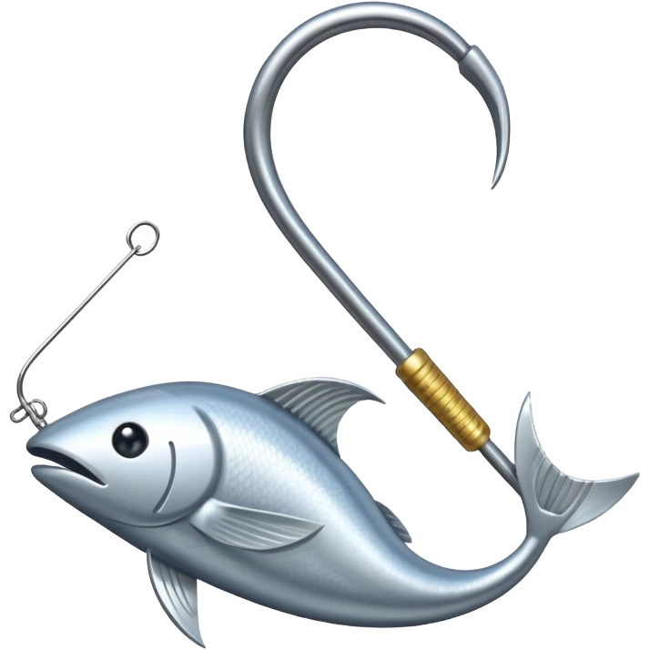 сделай крючок для удочки на который попался доллар emoji