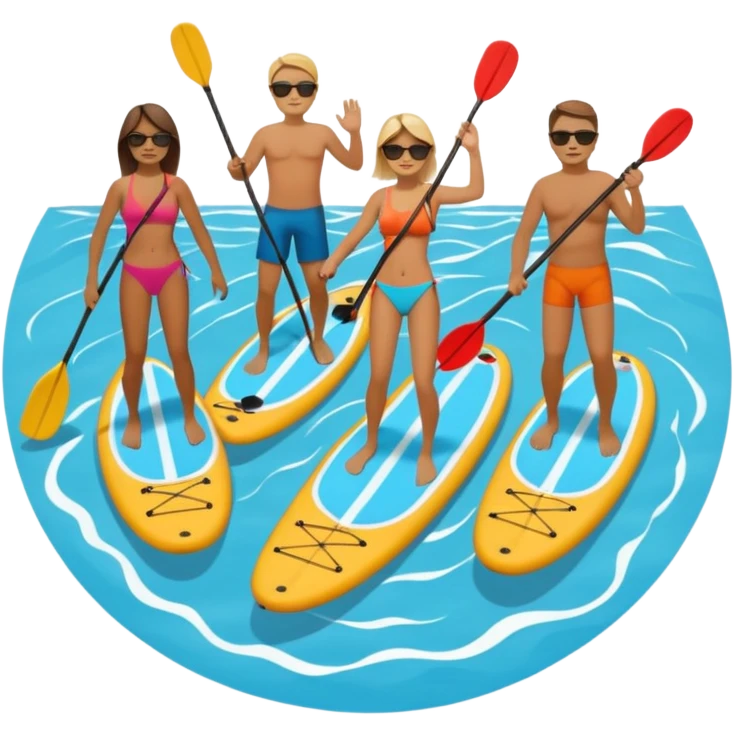 Paddle boarders in a circle  emoji