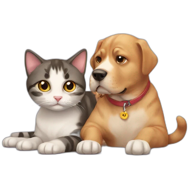Cat with dog emoji