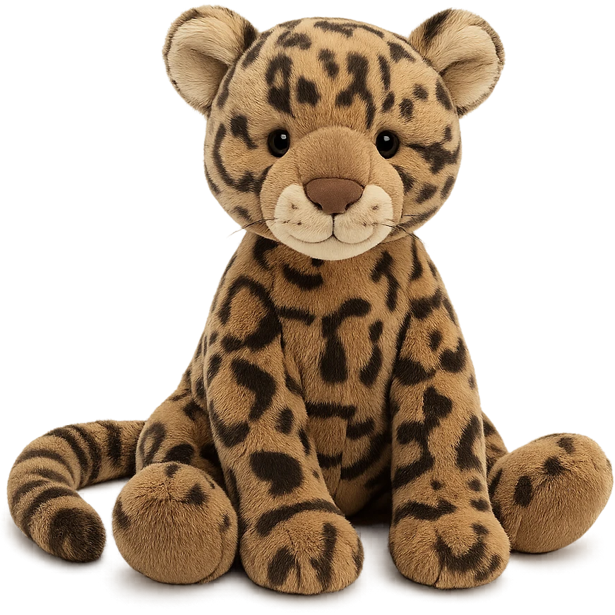 clouded leopard jellycat stuffed plush emoji