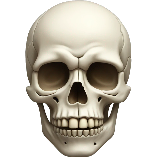 realistic skull head emoji