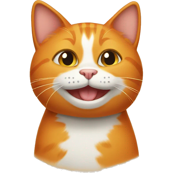 Orange cat smilling  emoji