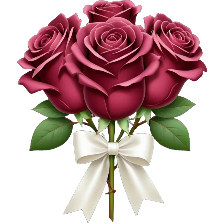Maroon rose bouquet  emoji