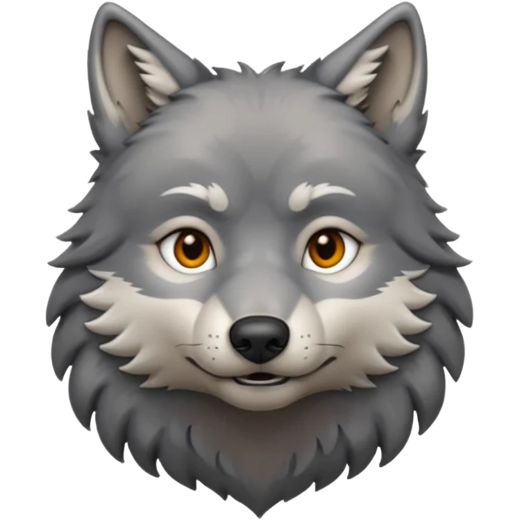 emoji of  wolf thinking emoji