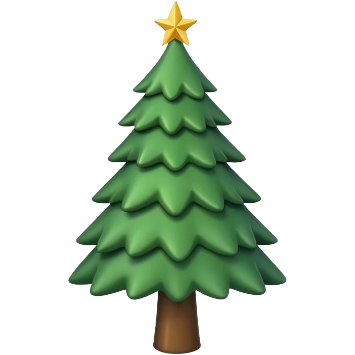 generate simple green christmas tree without toys emoji