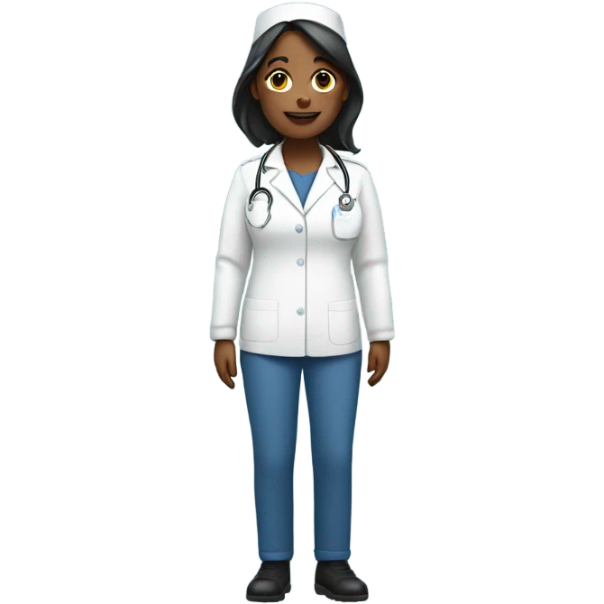 Nurse with hands in pockets emoji