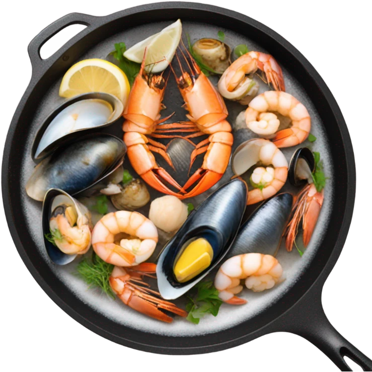 Seafood in a pan emoji