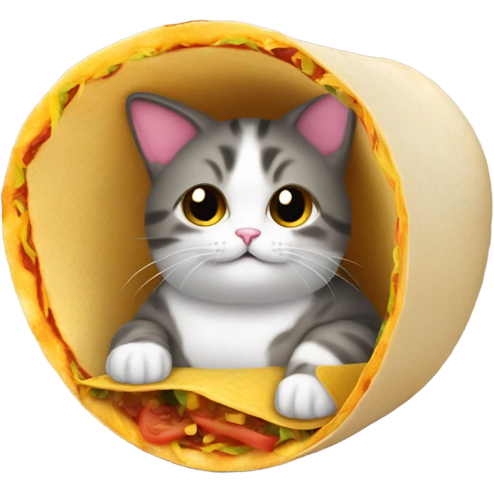 cat in the taco emoji