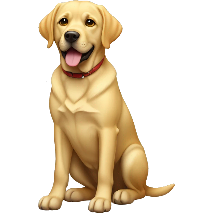 Labrador Retriever yellow full body emoji