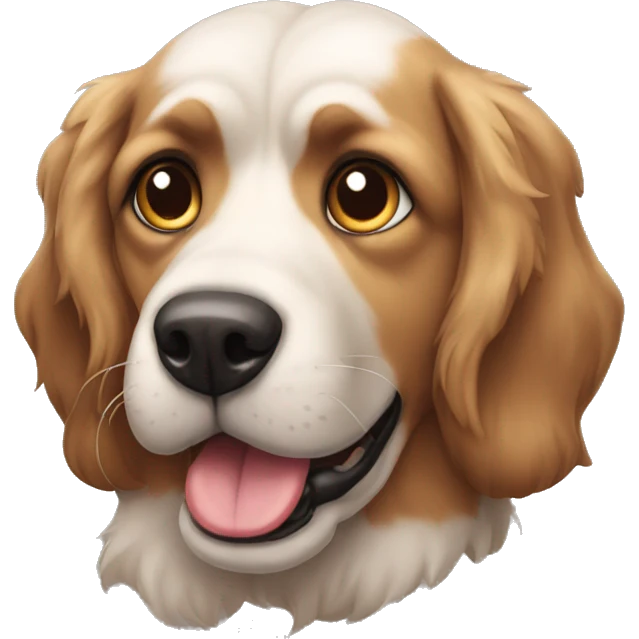 perro gordo con ojos grandes emoji