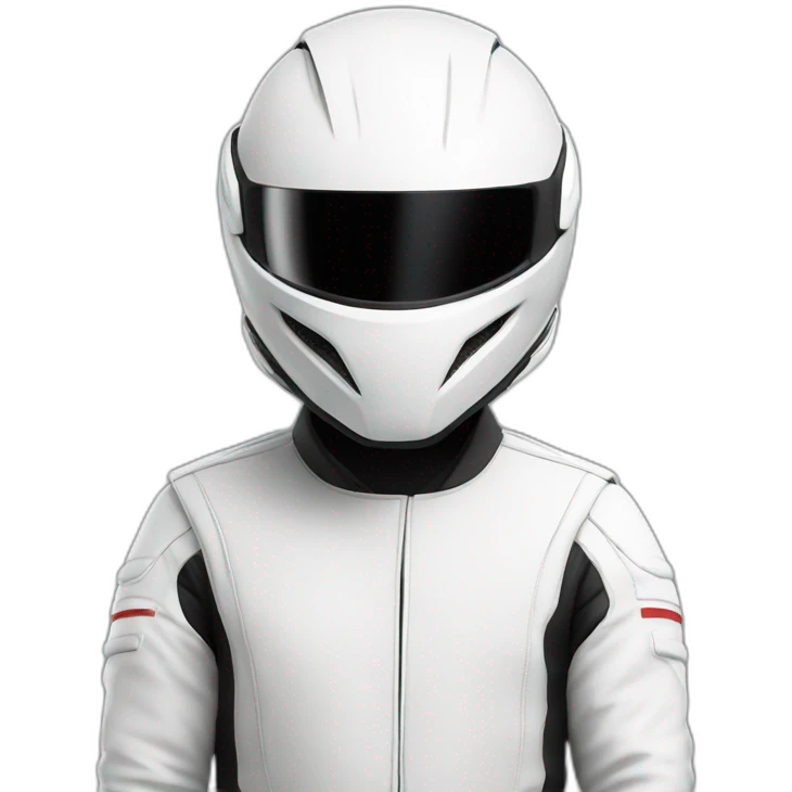 The stig looking at a car emoji