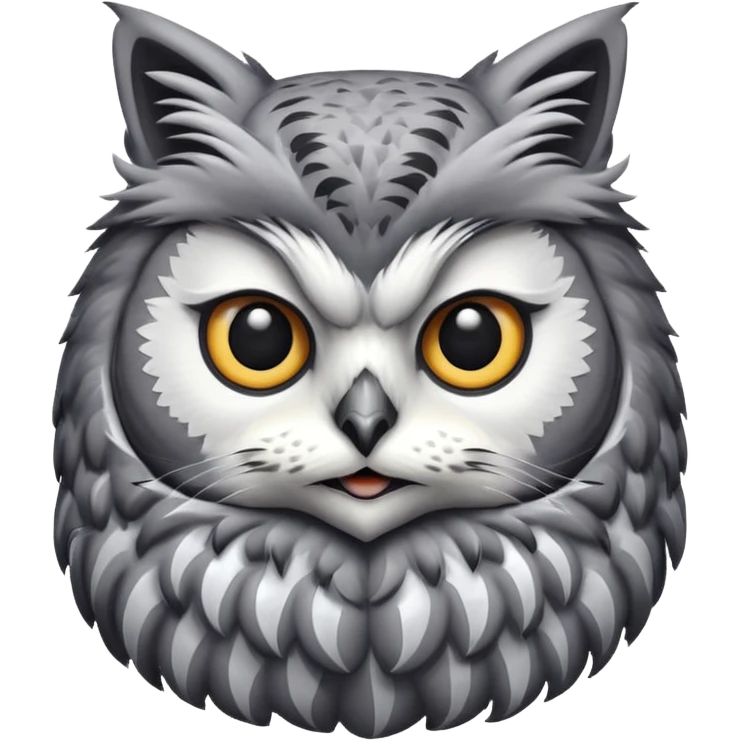 The owl with cat's face emoji