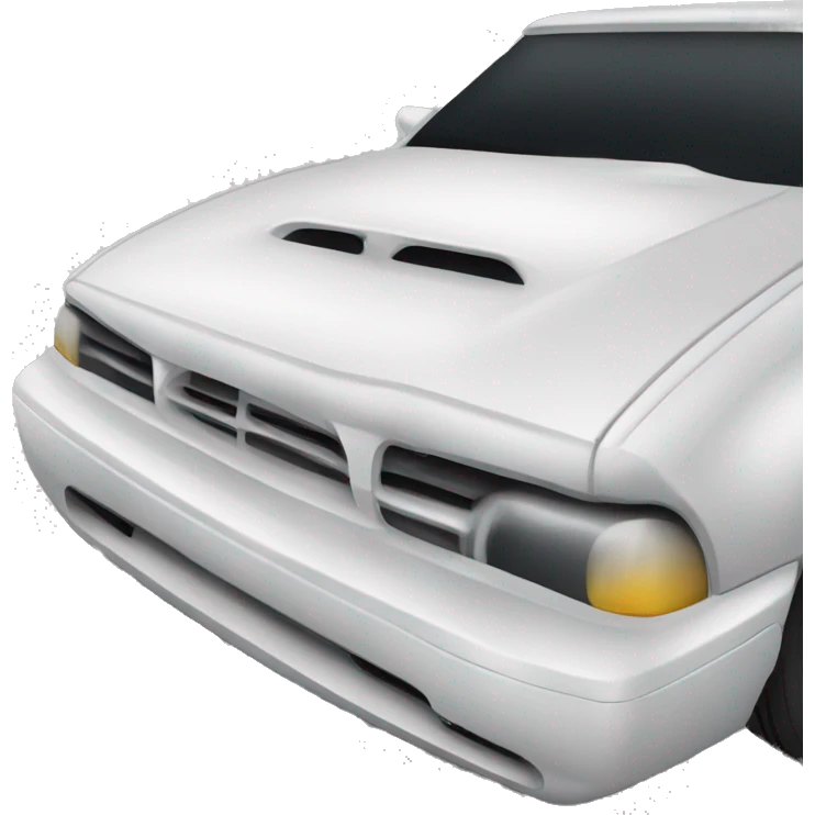 White lowered car  emoji