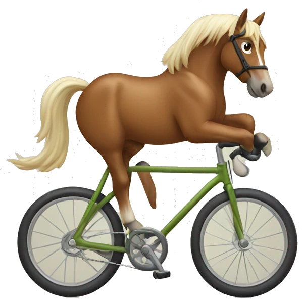 Horse on bike  emoji