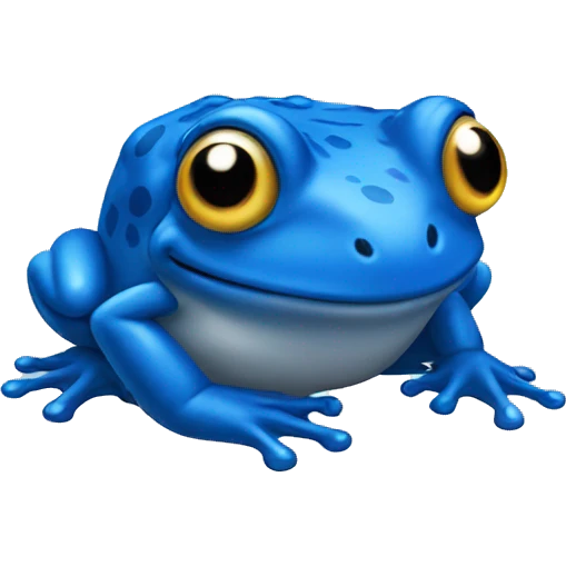 A Blue frog  emoji
