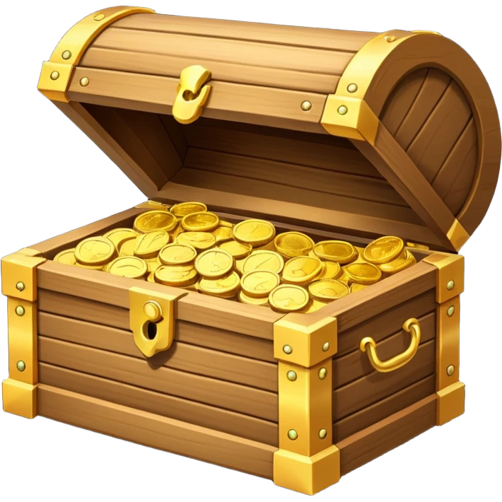 treasure box, coins. emoji