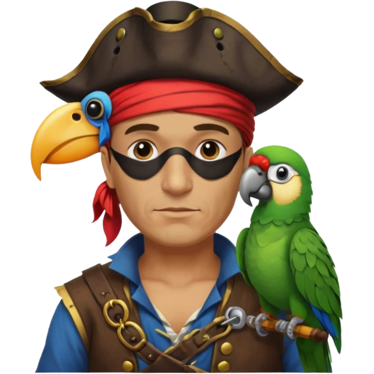 pirate and parrot emoji
