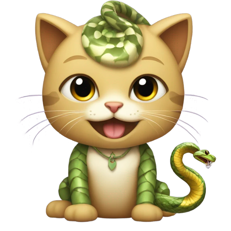 cute cat dressed as a snake emoji