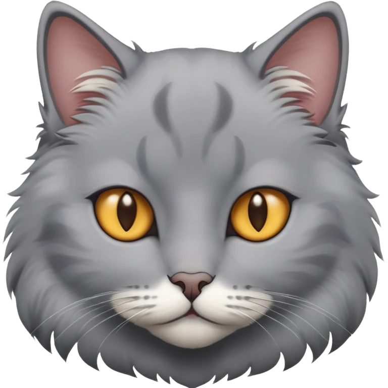 Grey cat with notch in ear emoji