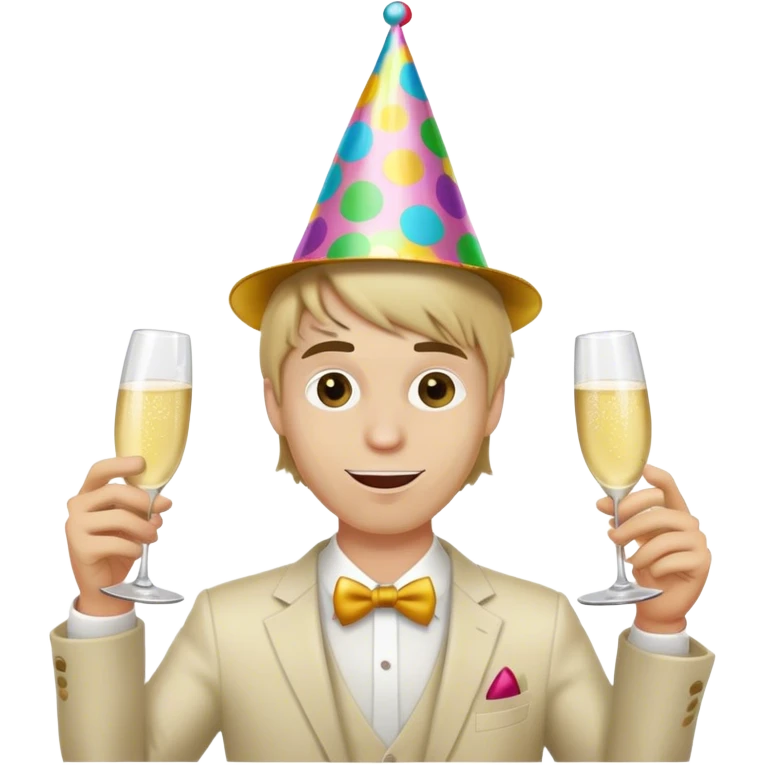 dark blonde drunk crazy guy party emoji