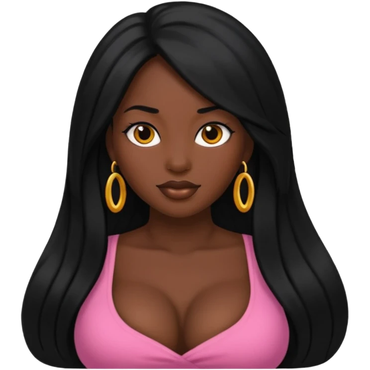 Woman black with big titties emoji