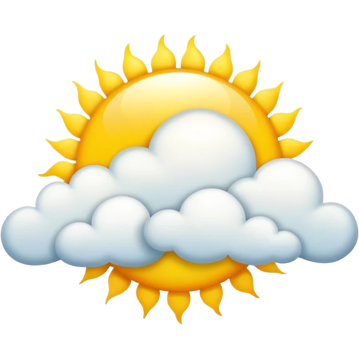 cloudy sky with sun peeking through emoji