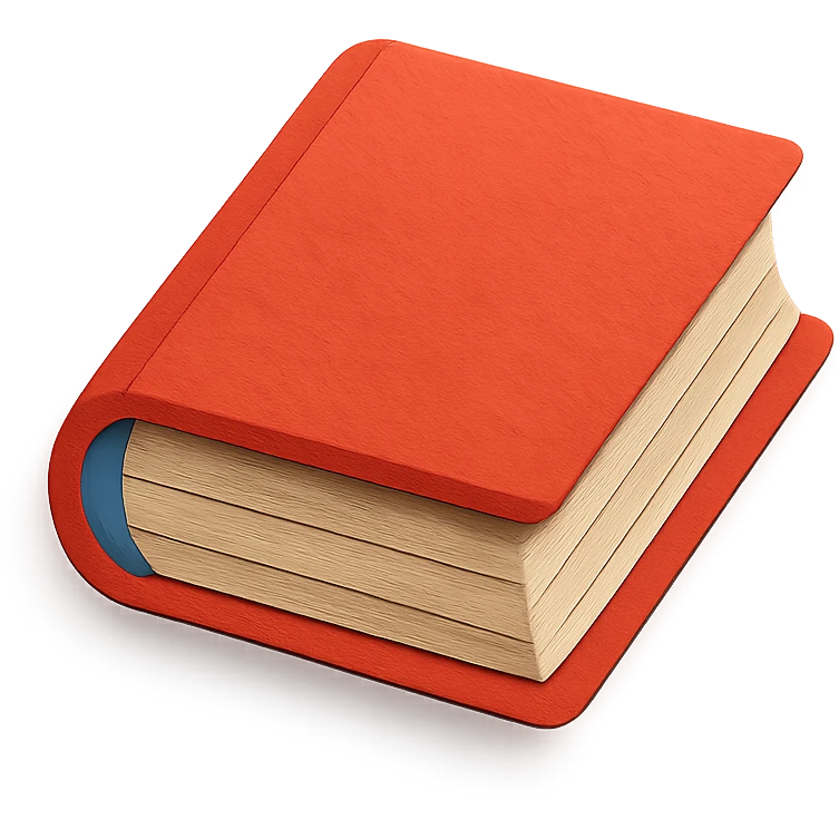 book emoji, paper craft style, three-dimensional emoji