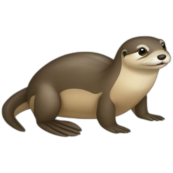 loutre sur tortue emoji