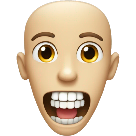 Upper teeth to the side  emoji