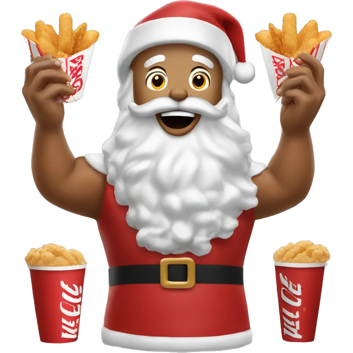 Santa eating KFC emoji