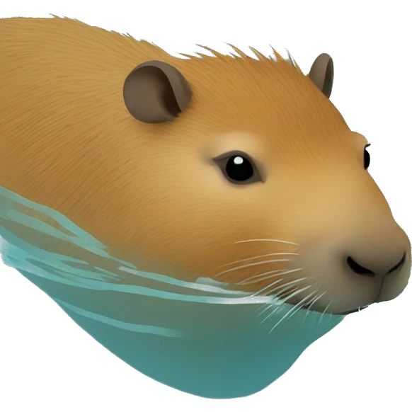 Capybara swimming emoji