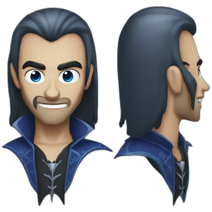 Blue moon vampire emoji