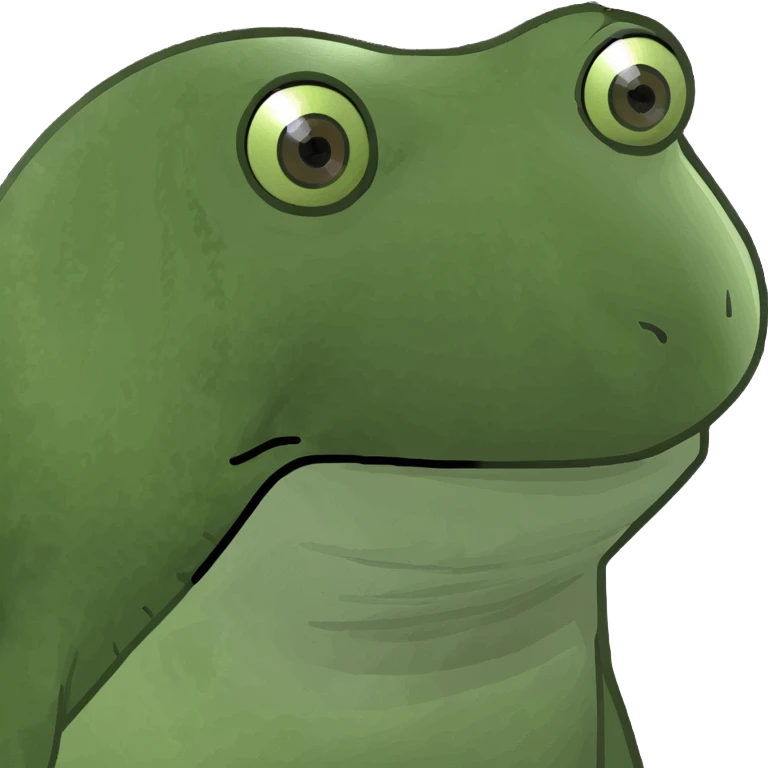 bufo making its way up a steep incline emoji