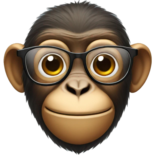 Monkey with glasses  emoji
