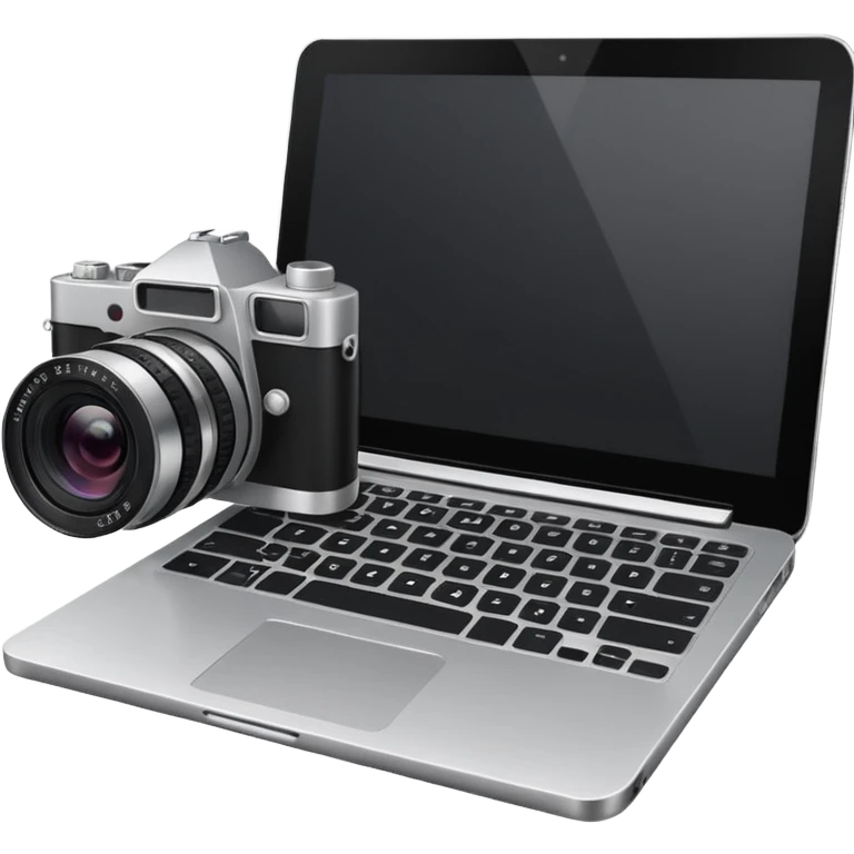 camera next to a laptop emoji