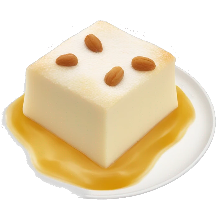 milk and semolina dessert called galaktoboureko in a plate emoji