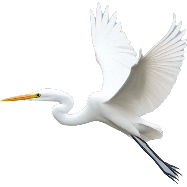 egret flying emoji