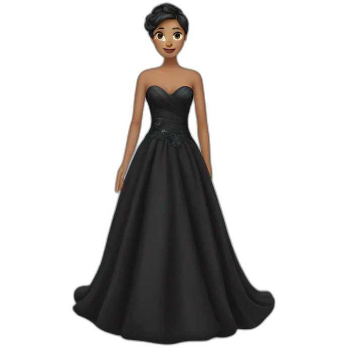 black wedding dress emoji
