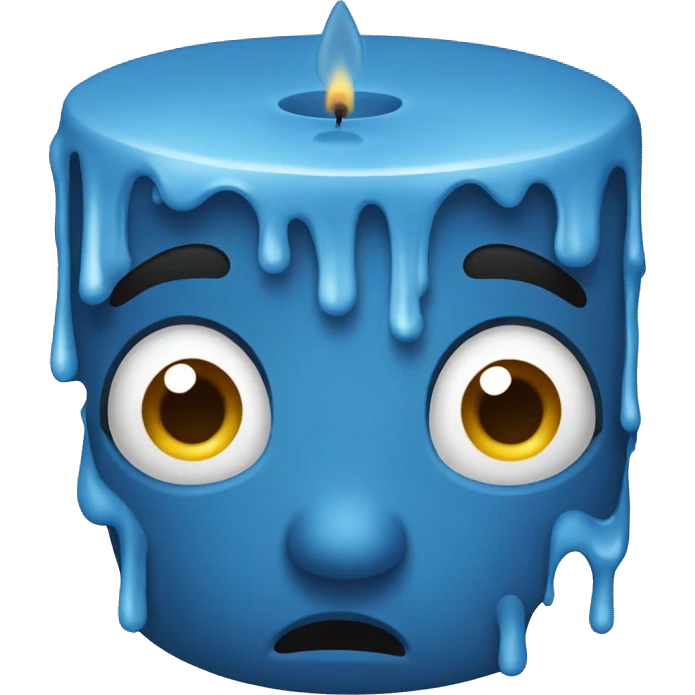 Crying Blue candle emoji