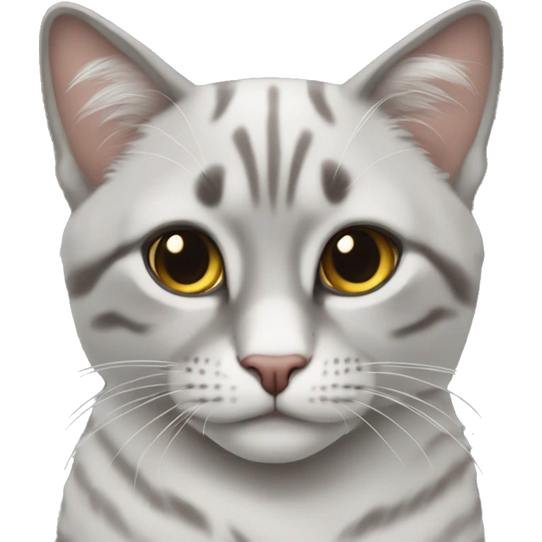 Кошка вислоухая шотландка серая emoji