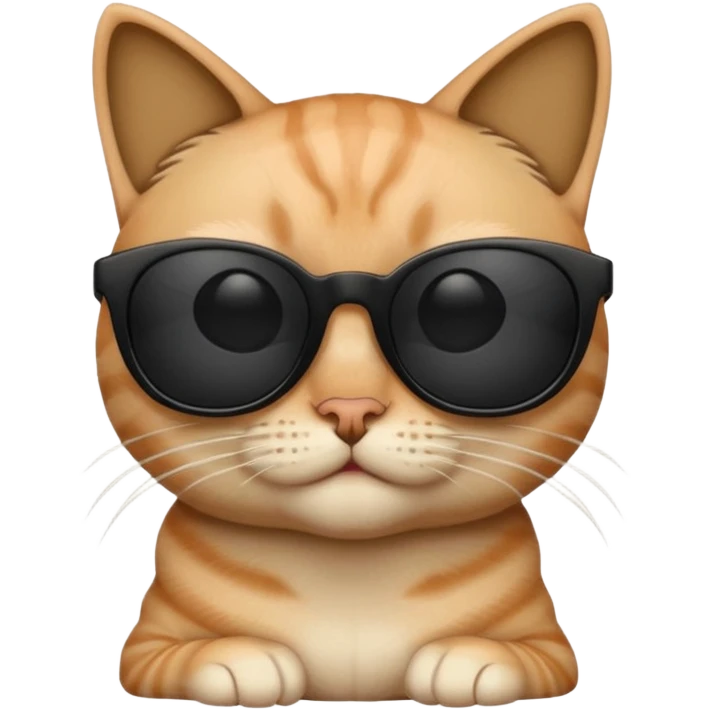 EMOJI GATO CON LENTES NEGRO DE SOL emoji