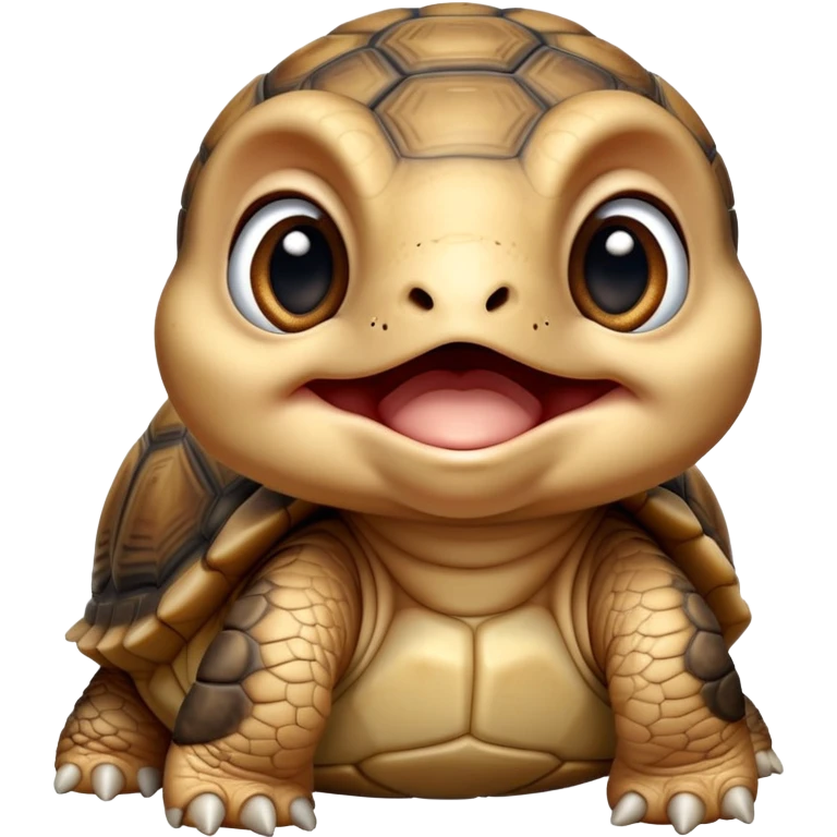 cinematic-yawning baby tortoise-realistic--emoji,,-cute-wise-face-peering-ahead-with-calm-determination,-cute large-eyes-reflecting-centuries of wisdom, emoji